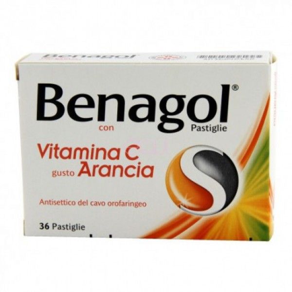 Benagol Vitamina C - Pastiglie con Vitamina C Gusto Arancia 36 Pastiglie