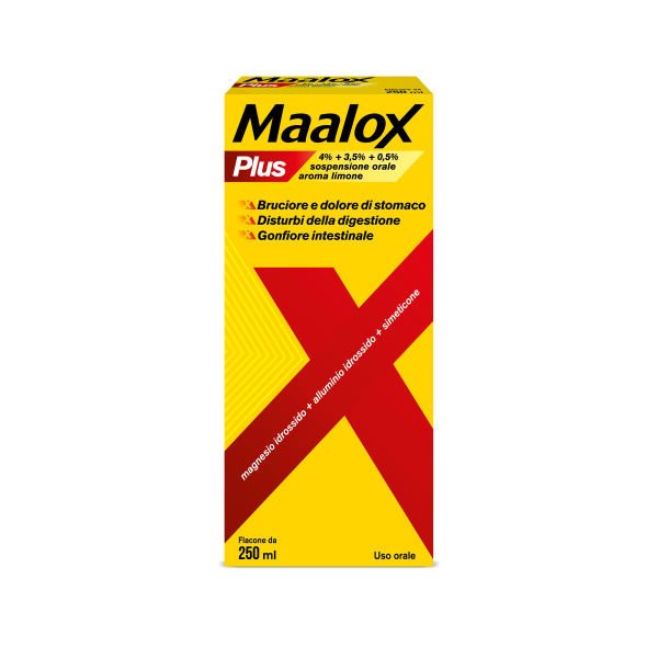 Maalox Plus - 4% + 3,5% + 0,5% Sospensione Orale Aroma Menta Flacone in Pet da 250 ml