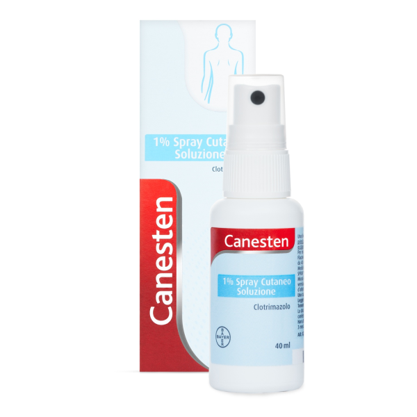 Canesten - 1% Spray Cutaneo Soluzione 1 Flacone in Pe da 40 ml con Pompa Dosatrice