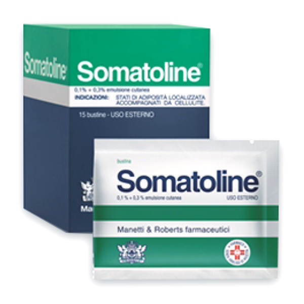 Somatoline - 0,1% + 0,3% Emulsione Cutanea, 15 Bustine