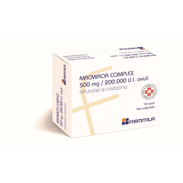 Macmiror Complex - 500 mg + 200.000 Ui Capsule Molli Vaginali 12 Capsule in Blister Al/pvcpvdc