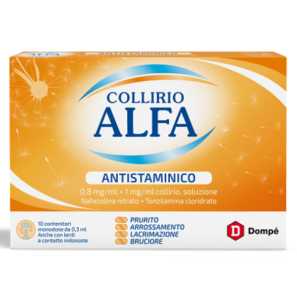 Collirio Alfa Antistaminico - 0,8 Mg/ml + 1 Mg/ml Collirio, Soluzione, 10 Contenitori Monodose 0,3 ml
