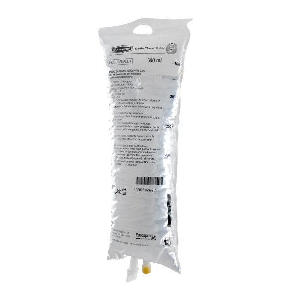 Sodio Cloruro (eurospital) - 0,9% Soluzione per Infusione 1 Sacca Clear-flex da 500 ml