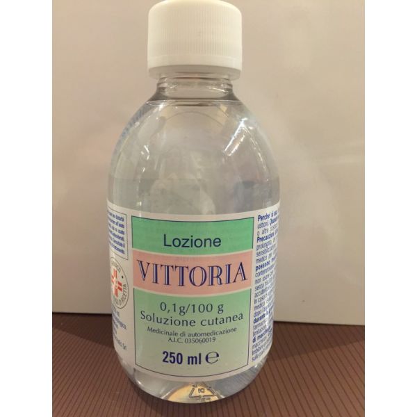 Lozione Vittoria - 0,1 G/100 g Soluzione Cutanea, Flacone da 250 ml