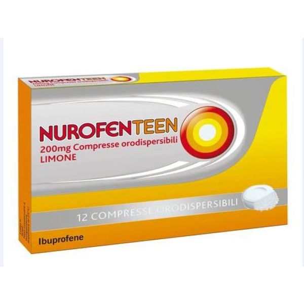 Nurofenteen - 200 mg Compresse Orodispersibili 12 Compresse Orodispersibili Limone in Blister Pvc/al/poliamide/al