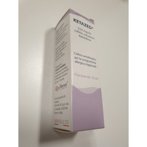 Ketazed - 0,25 Mg/ml Collirio Soluzione 1 Flacone in Hdpe da 10 ml con Contagocce