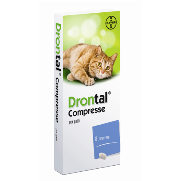 Drontal - 20 mg + 230 mg Compresse per Gatti 8 Compresse