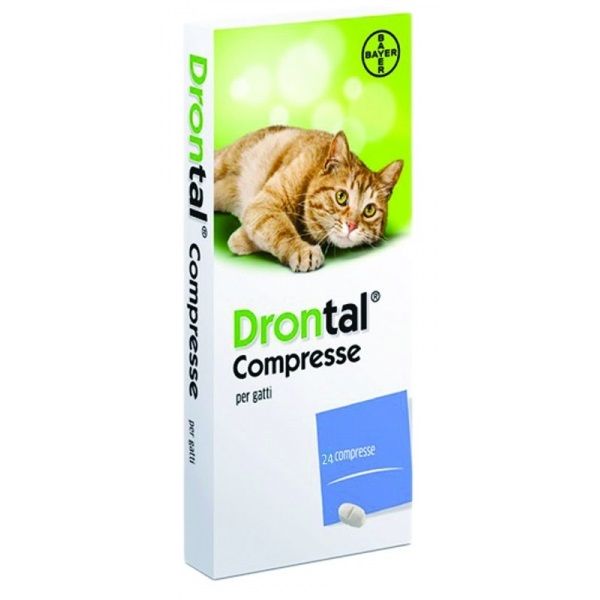 Drontal - 20 mg + 230 mg Compresse per Gatti 24 Compresse