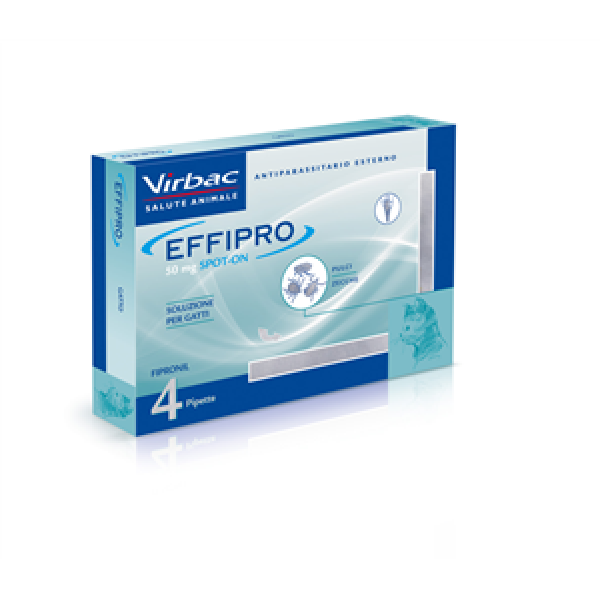 Effipro - 50 mg Soluzione Spot On per Gatti 4 Pipette da 0,5 ml