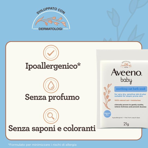 Aveeno Baby Bagno Lenitivo con Avena 5x21g