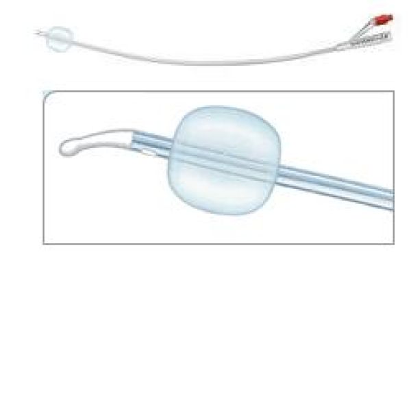 Catetere Foley in Silicone per Adulti Brillant Plus 2 Vie Senza Scanalature Ch18 Lunghezza 41 Cm Palloncino 10 ml Punta Tiemann 2 Fori 1 Pezzo