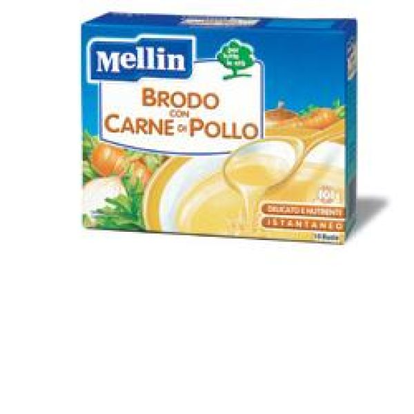 Mellin Brodo Carne Pollo 10 Bustine X 5 g