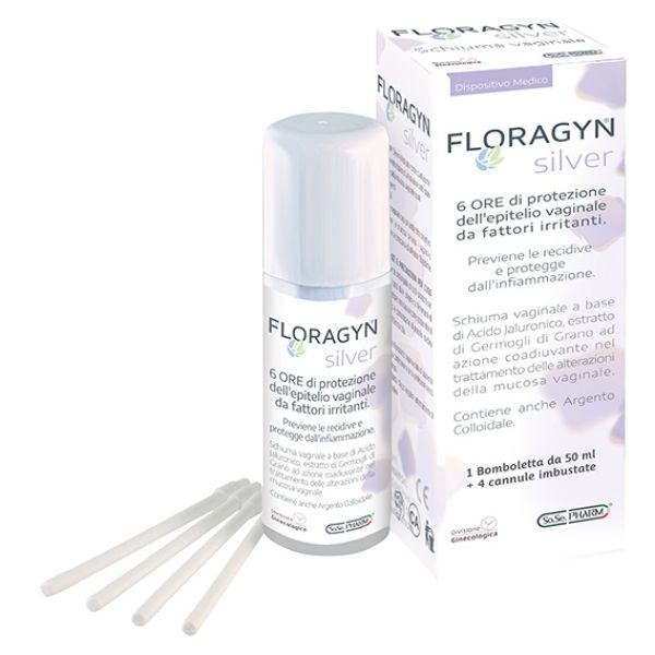 Floragyn Silver Schiuma Vaginale con Argento Colloidale 50 ml