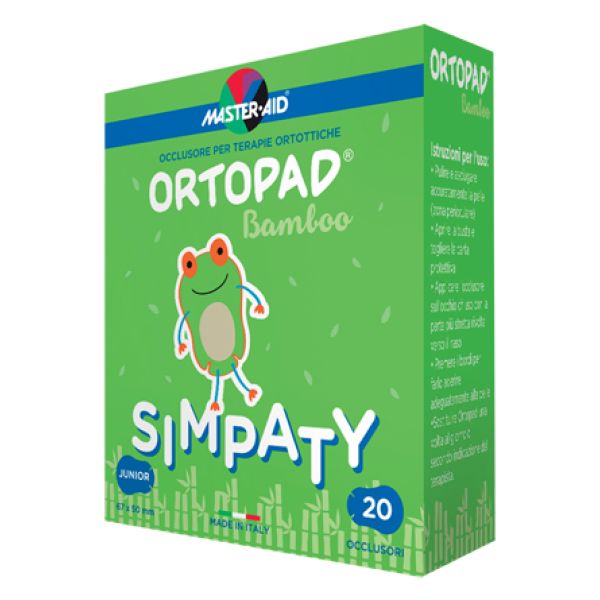 Cerotto Oculare per Ortottica Ortopad Simpaty M 5,4x7,6 20 Pezzi