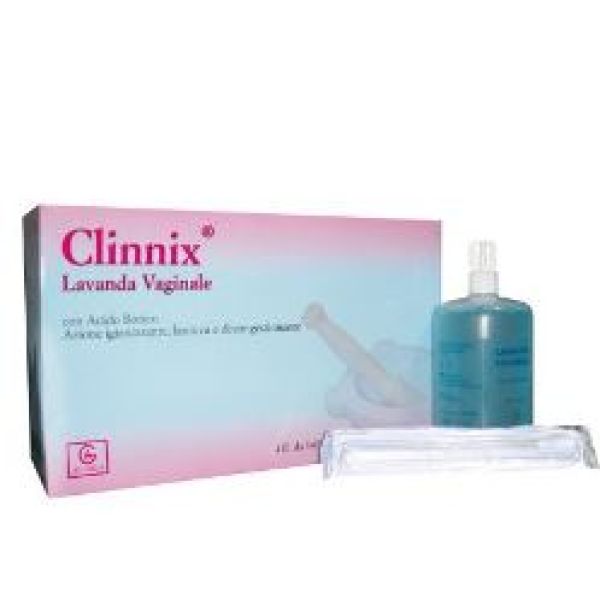 Clinnix Lavanda Vaginale 4 Flaconi 140 ml + 4 Cannule Vaginali Monouso in Blister