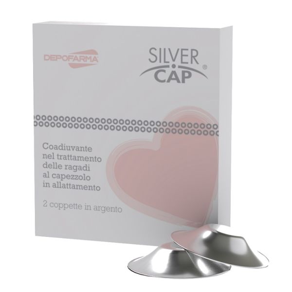 Silver Cap Coppette in Argento Copri Capezzoli per Allattamento 2 Pezzi