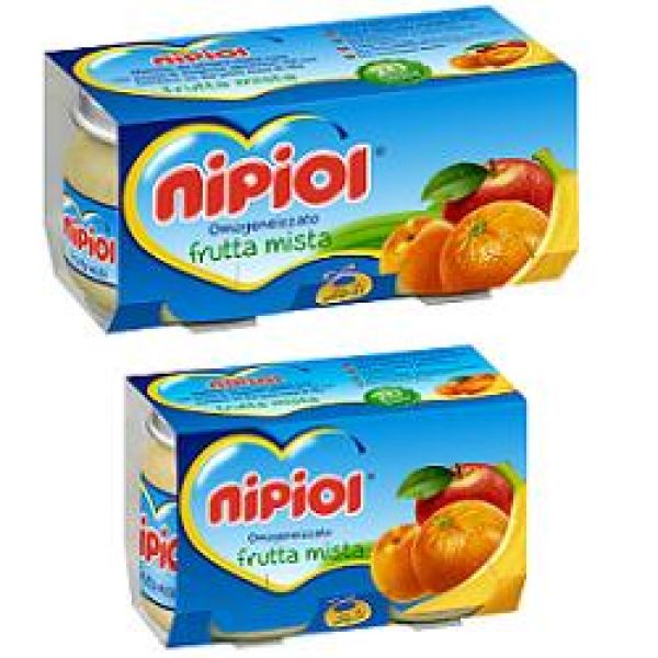 Nipiol Omogeneizzato Frutta Mista 80 g 2 Pezzi