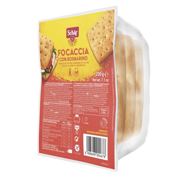 Schar Focaccia con Rosmarino Senza Lattosio 200 g