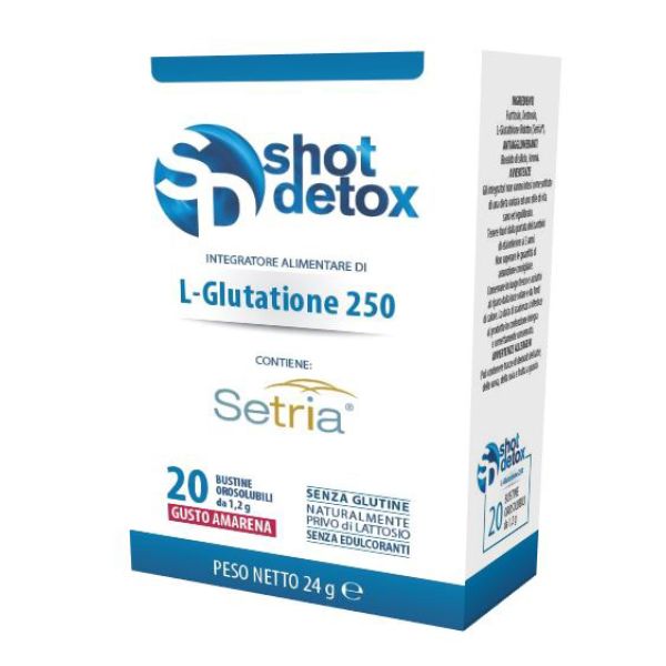 Shot Detox L-glutatione 250 20 Stick da 1,2 g