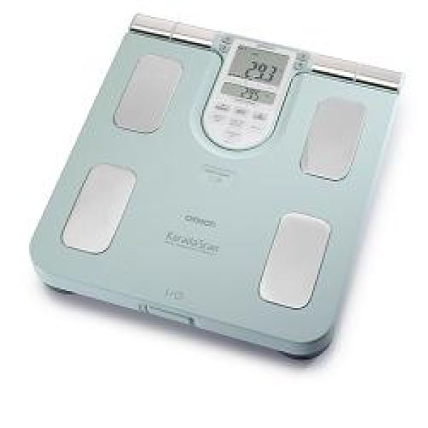 Bilancia Pesapersone con Monitor Composizione Corporea 4sensori Peso Percentuale Massa Grassa E Massa Muscolare Bf511 Colore Turchese