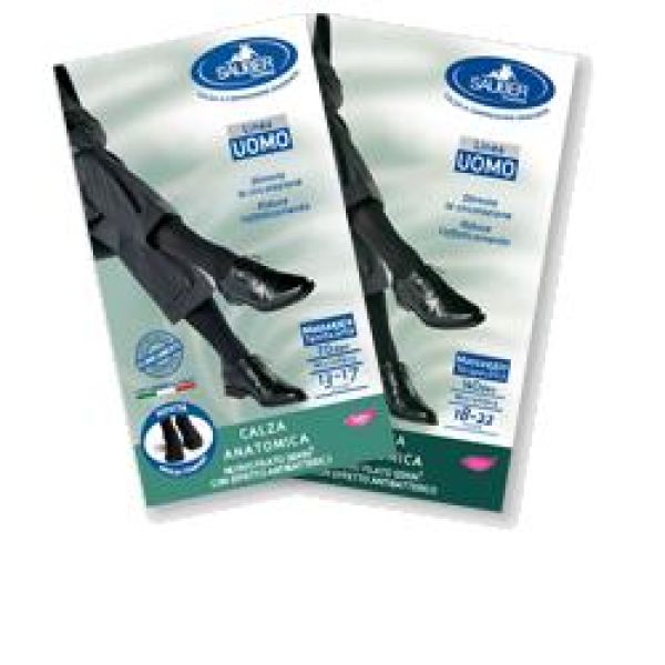 Sauber Calza Uomo Q-skin 70 Den Colore Blu Taglia M
