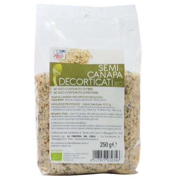 Fsc Semi di Canapa Decorticati Bio Ad Alto Contenuto di Fibra 250 g