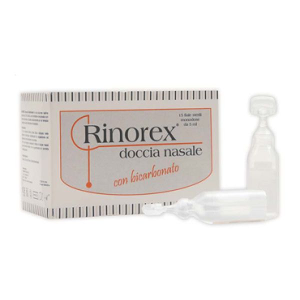 Fiala per Doccia Nasale Rinorex Bicarbonato 5 ml 15 Pezzi