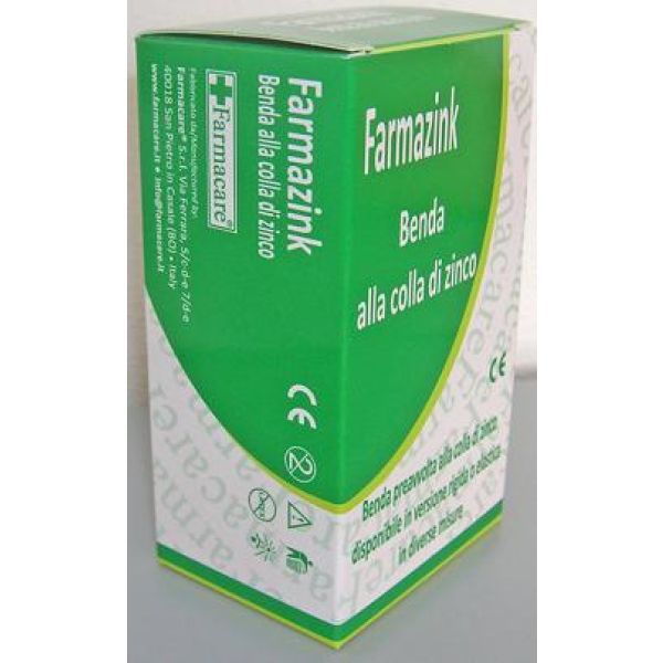 Benda Medicata Elastica Farmazink con Ossido di Zinco Cm10x10m 1 Pezzo