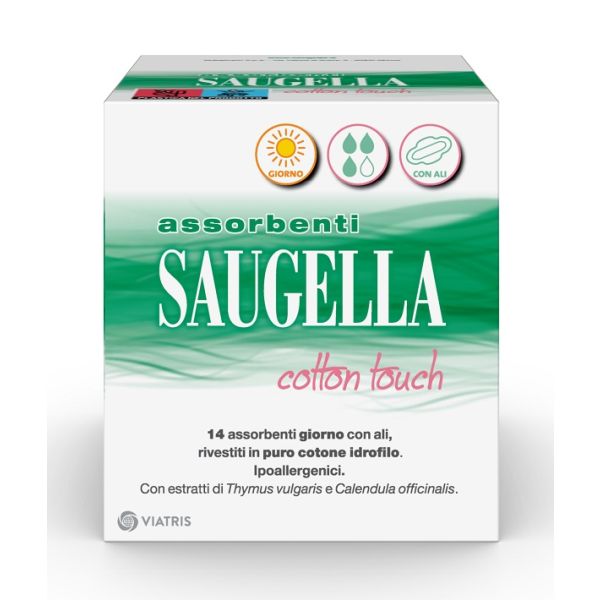 Saugella Cotton Touch Assorbenti Giorno 14 Pezzi Taglio Prezzo