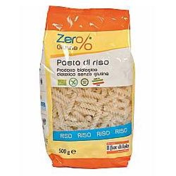 Zero% Glutine Pasta Riso Fusilli Senza Glutine Bio 500 g