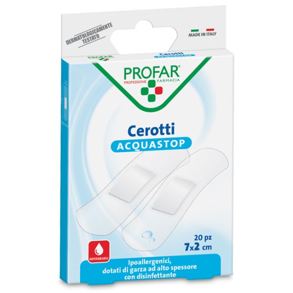 Cerotto Acquastop Medi 7x2 Cm Profar 20 Pezzi