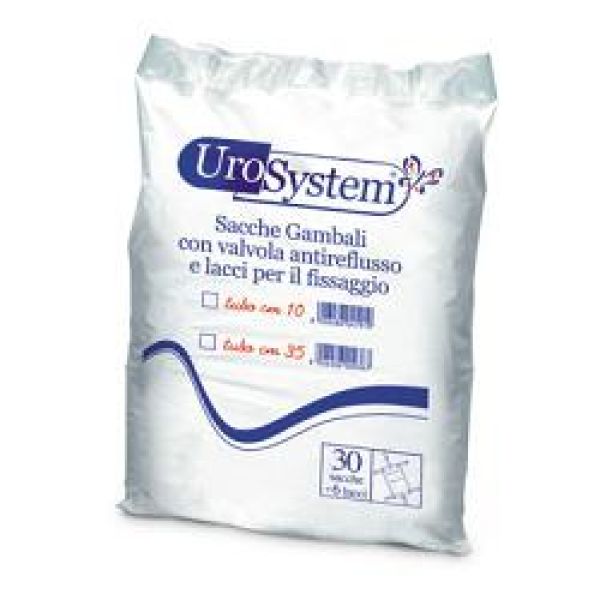 Sacca di Drenaggio da Gamba per Incontinenza Urosystem Tubo 35 Cm 30 Pezzi