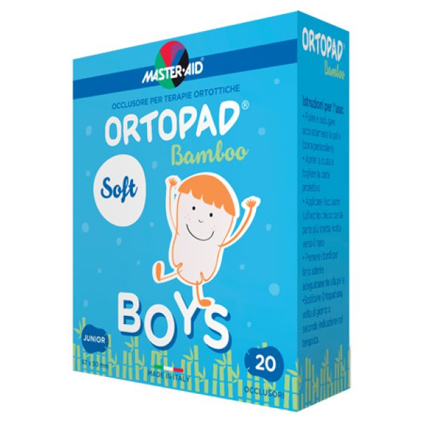 Cerotto Oculare per Ortottica Ortopad Soft Boys Junior 20 Pezzi