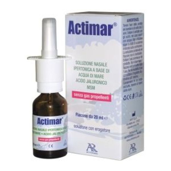 Actimar Soluzione Nasale Spray Salina 3% con Acido Ialuronico + Msm 20 ml con Erogatore
