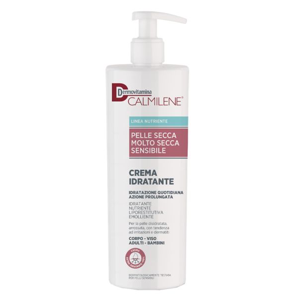 Dermovitamina Calmilene Crema Idratante per Pelle Secca, Molto Secca O Sensibile 500 ml