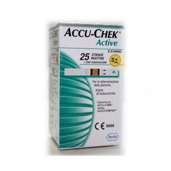Strisce Misurazione Glicemia Accu-chek Active Strips 25 Pezzi Inf Retail