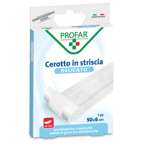 Cerotto Tessuto Non Tessuto Delicato 1 Striscia 50x6 Cm Profar