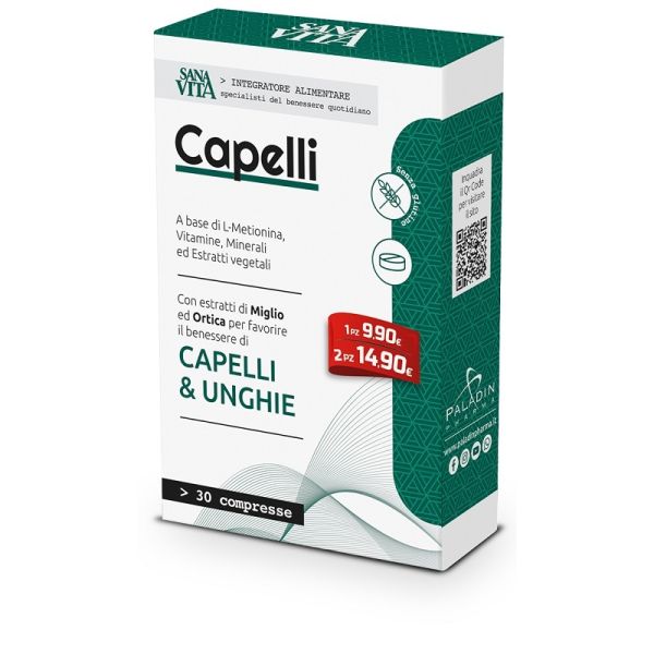 Sanavita Capelli 30 Compresse - Integratore per la Salute dei Capelli