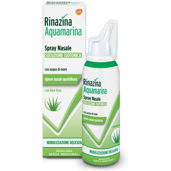 Rinazina Aquamarina Isotonica Aloe Spray Nebulizzazione Delicata 100 ml
