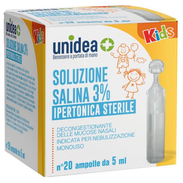 Unidea Soluzione Salina Ipertonica 3% 20 Ampolle 5 ml