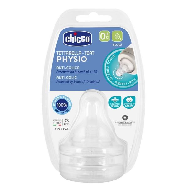 Chicco Tettarella Perfect 5 0m in Silicone 1 Foro 2 Pezzi