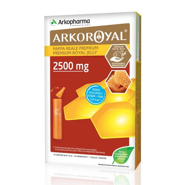 Arkoroyal Pappa Reale 2500 mg Senza Zucchero 10 Fiale