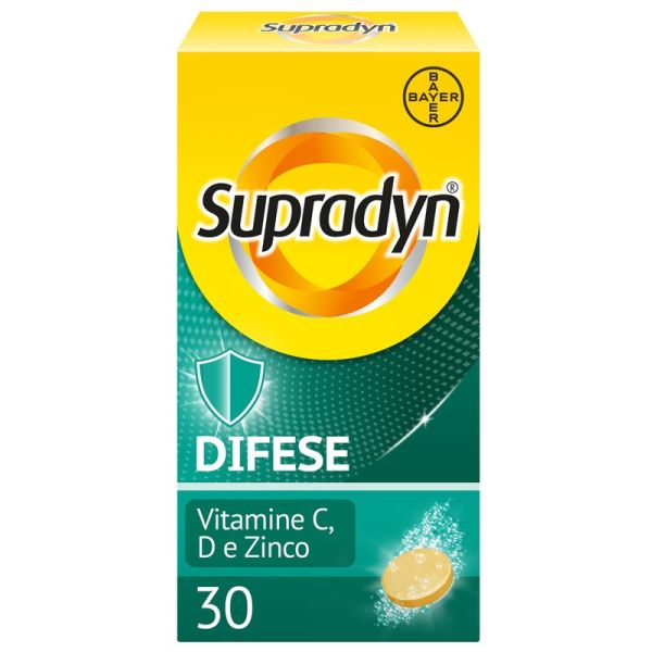 Supradyn Difese Adulto Per Il Sistema Immunitario con Vitamina C D e Zinco 30 Compresse Effervescenti