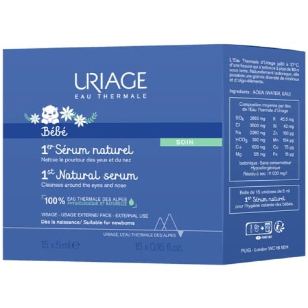 Uriage Bebe Siero Fisiologico 15 Flaconcini da 5 ml