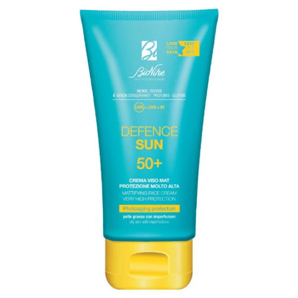 Defence Sun Crema Viso Mat Spf50+ Protezione Molto Alta 50 ml