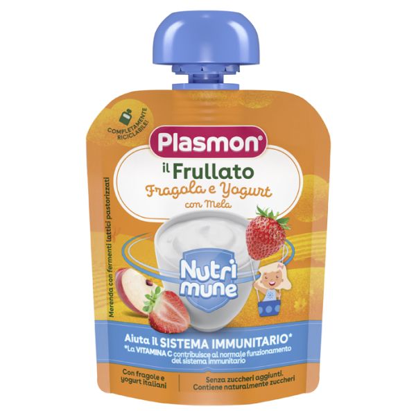 Plasmon Nutri-mune Fragola/yogurt con Mela 85 g