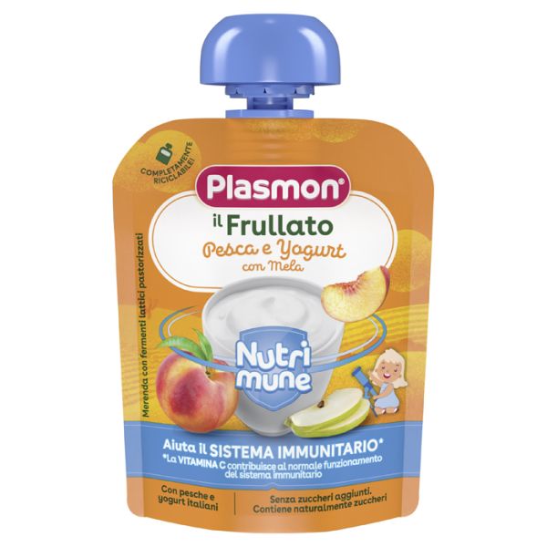 Plasmon Nutri-mune Pesca/yogurt con Mela 85 g