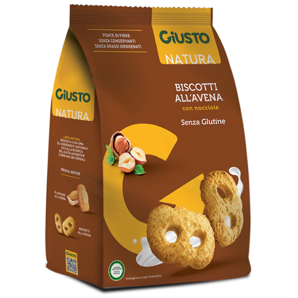 Giusto Senza Glutine Biscotti Avena con Nocciole 250 g