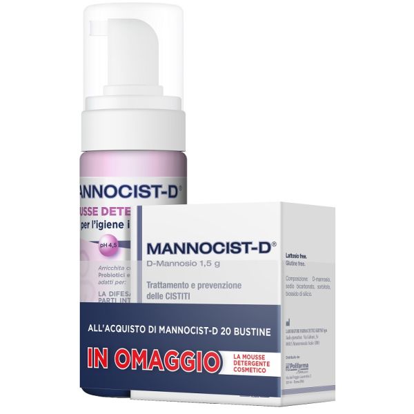 Mannocist-d 20 Buste + Mannocist-d Mousse Detergente Antibatterico 150 ml in Omaggio