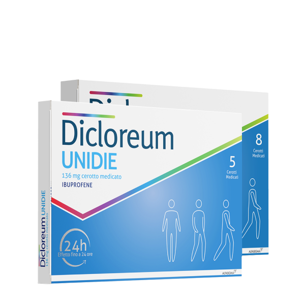 Dicloreum Unidie - 5 Cerotti Medicati 24h per il Trattamento del Dolore Locale